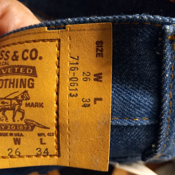 Levis size 26 x 34 vintage saddleman boot jeans - Picture 5 of 5